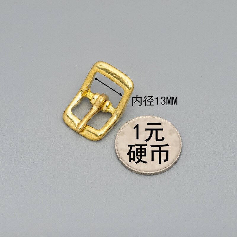 1pcs Men Women 25mm Belt Buckle Solid Brass Pin Buckle Jeans Waistband Buckles Belt DIY Leather Craft Accessories: 13mm