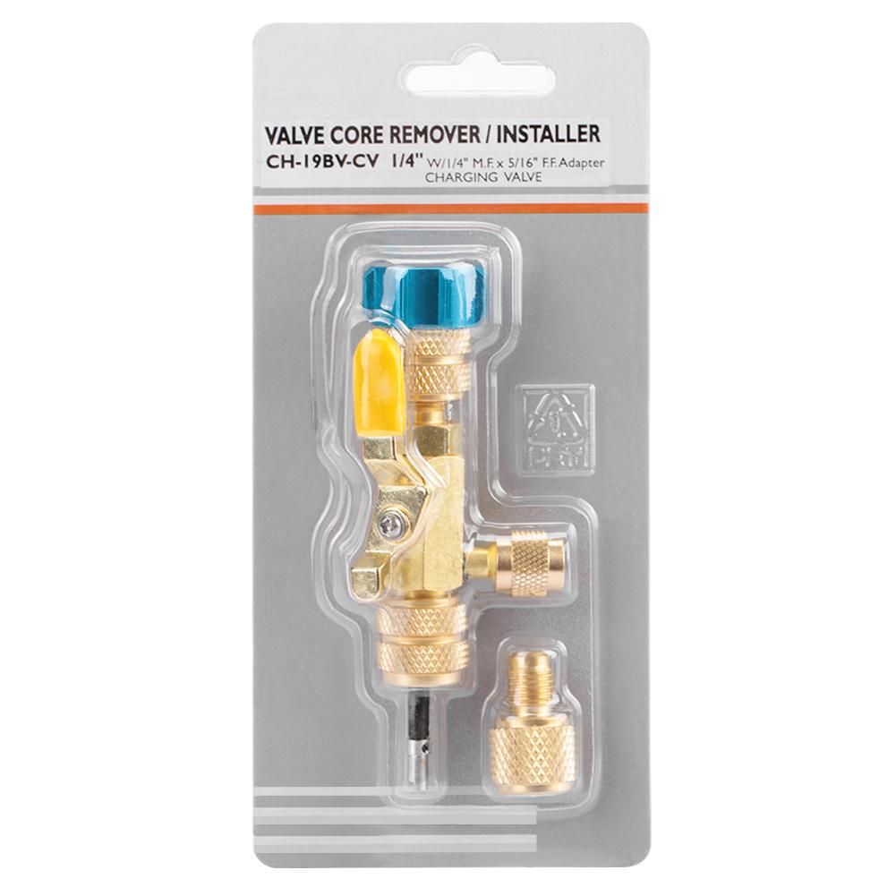 Valve Core Remover Dual Size R22(1/4") R410(5/16") Port Installer Tool valve core remover