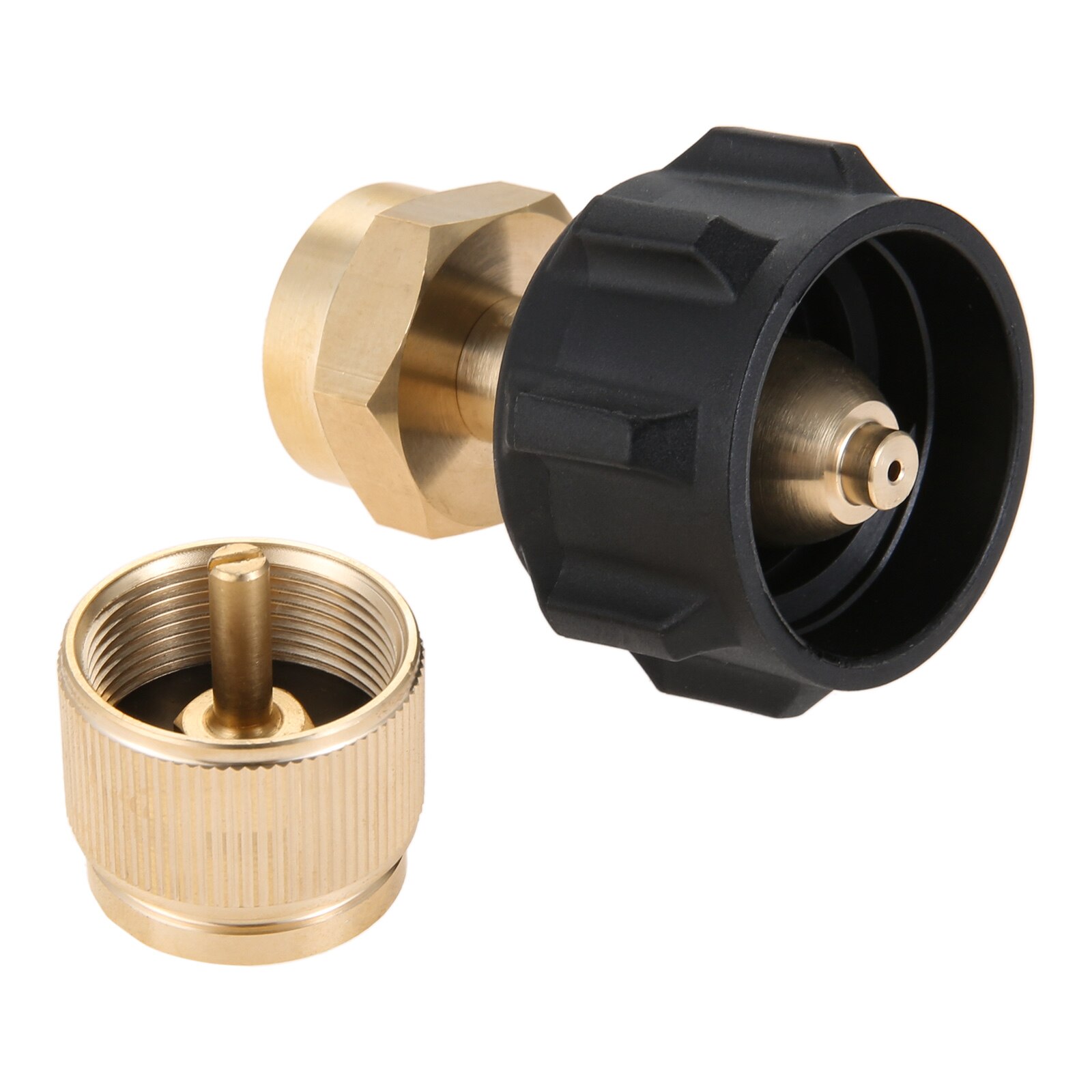 Propane Gas Camping Stove Adapter 1LB Tank Convert to EN417 Bottle Thread 7/16" Brass Adapter +1lb Propane Tanks Refill Adapter