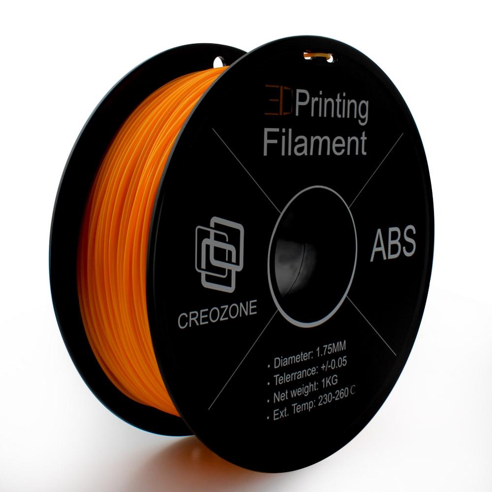 Creozone abs-kunststof voor 3d printers abs-filament 1.75 1kg 2.20 lbs 3d printerfilament 3d printmaterialen: Abs-oranje