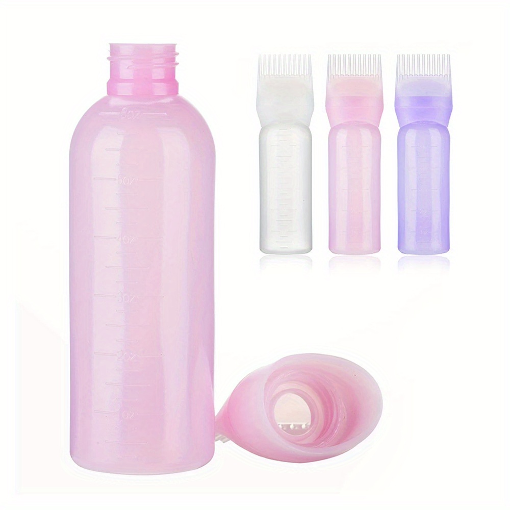 2pcs/Set Silicone Hair Comb With Root Comb Applicator Bottle Set Hair Oil Applicator Shampoo Brush Salon hair styling tools