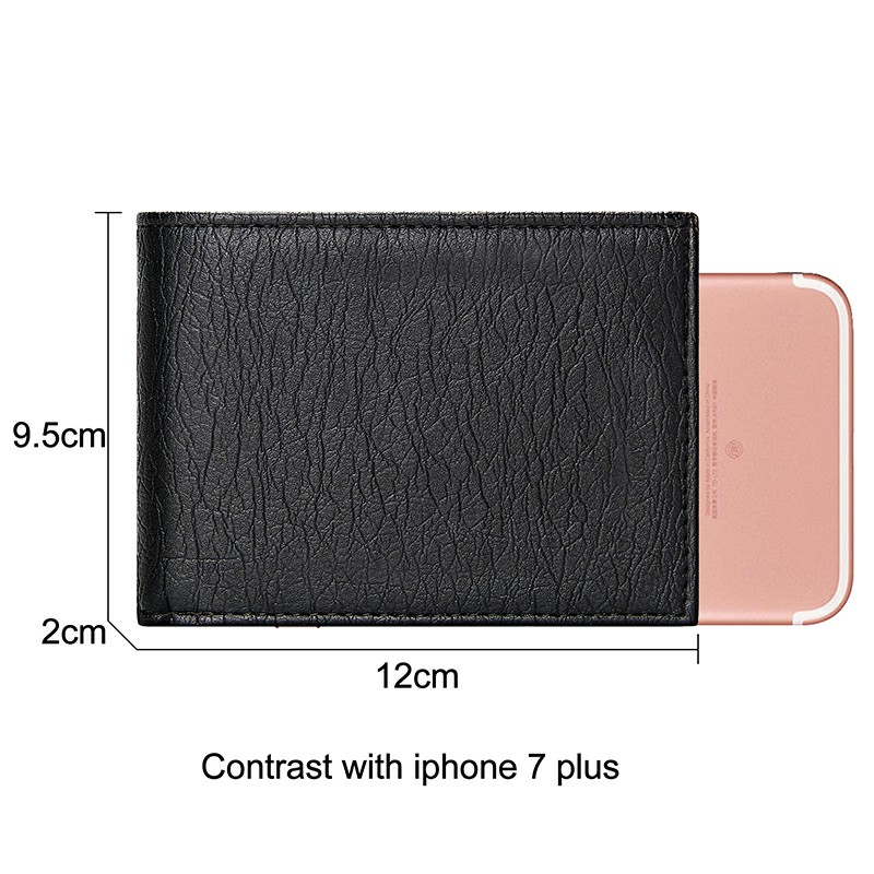 Business Bifold Wallet for Men Small Man Wallet Pu Leather Men's Short Wallet with Coin Pocket Credit Card Holders