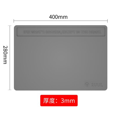 SS-004H 45*30cm 3D magnetyczna izolacja silikonowa mata wysokotemperaturowa robić napraw telefonów platforma BGA lutownica naprawa Podkładka: szary