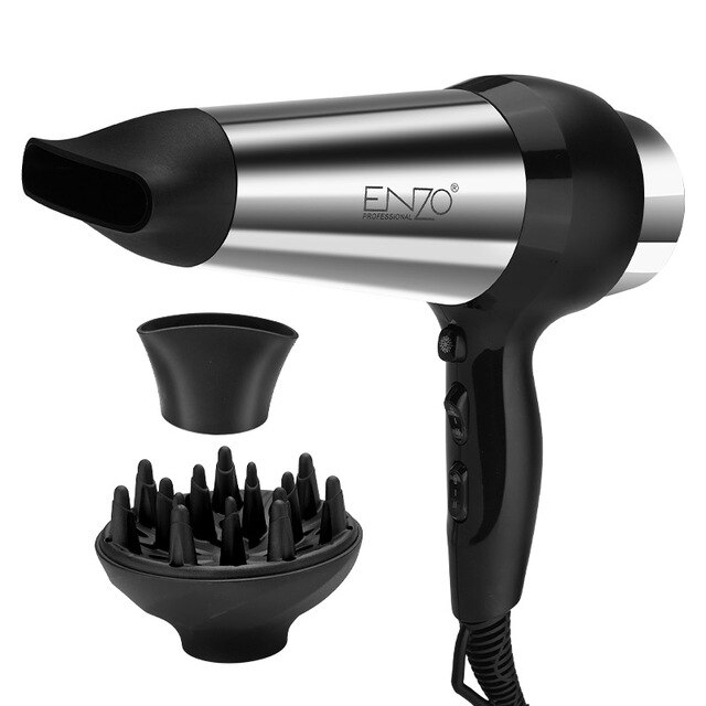 ENZO – diffuseur de sèche-cheveux 7500W, puissant, brosse, moteur AC tout en métal, vent fort, outils de Salon de coiffure, buse: EN8896
