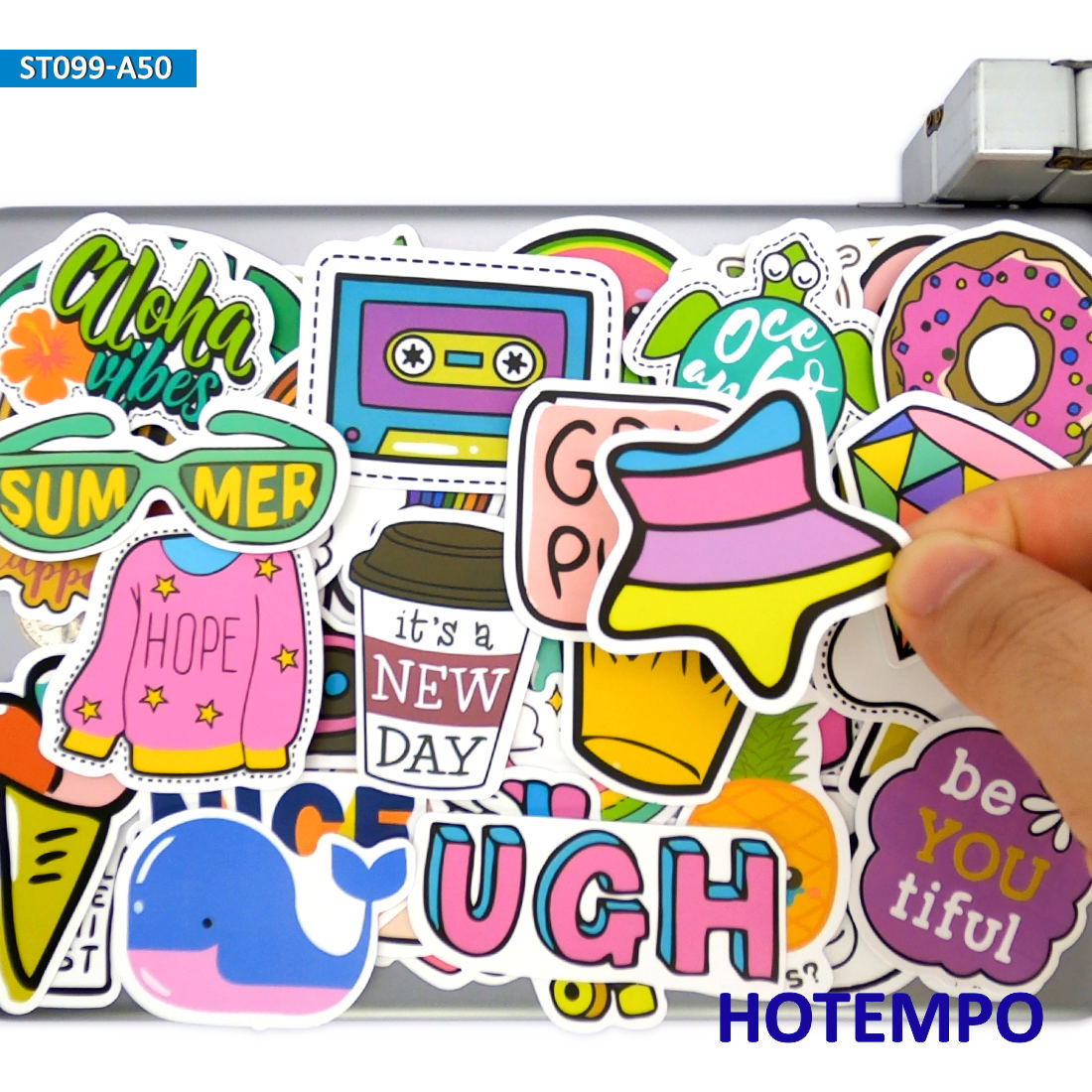 50pcs Retro Style Summer Small Fresh Lovely Stickers for DIY Stationery Scrapbook Phone Laptop Suitcase Decals Stickers