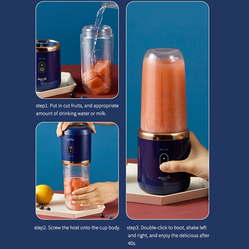 Usb Portable Blender Orange Juicer Machine Juice Extractor Fruit Squeezer Multifunction Juice Extractor Mixer Fruit Smoothie
