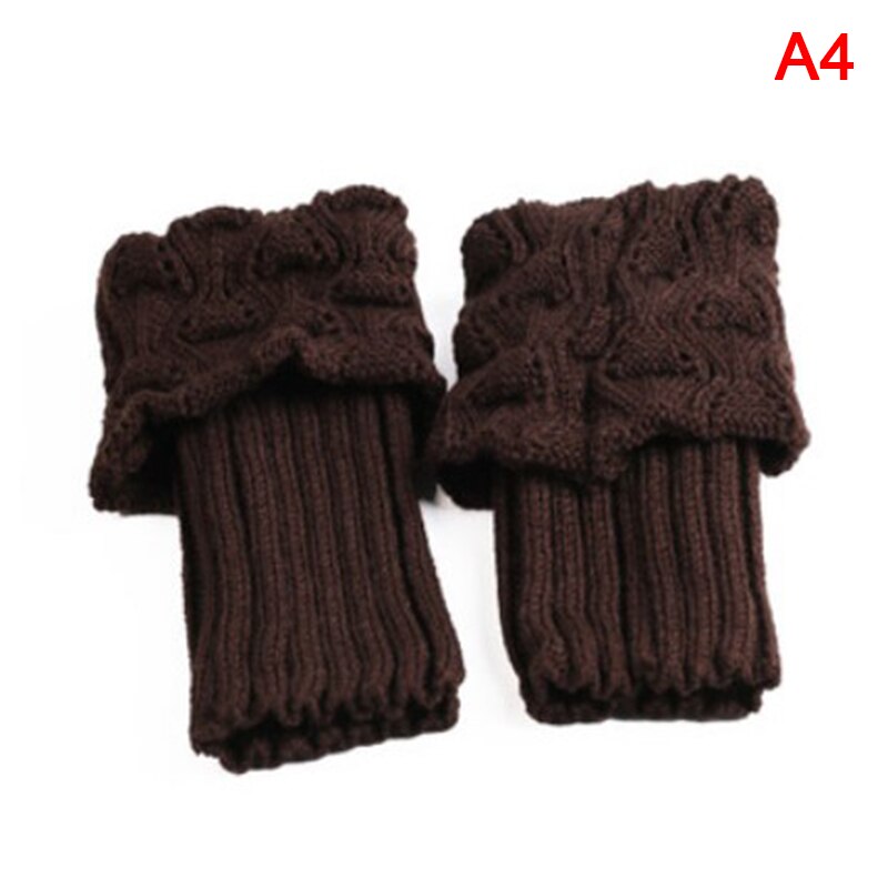 Women Crochet Boot Cuffs Knit Toppers Boot Socks Winter Leg Warmers: 5