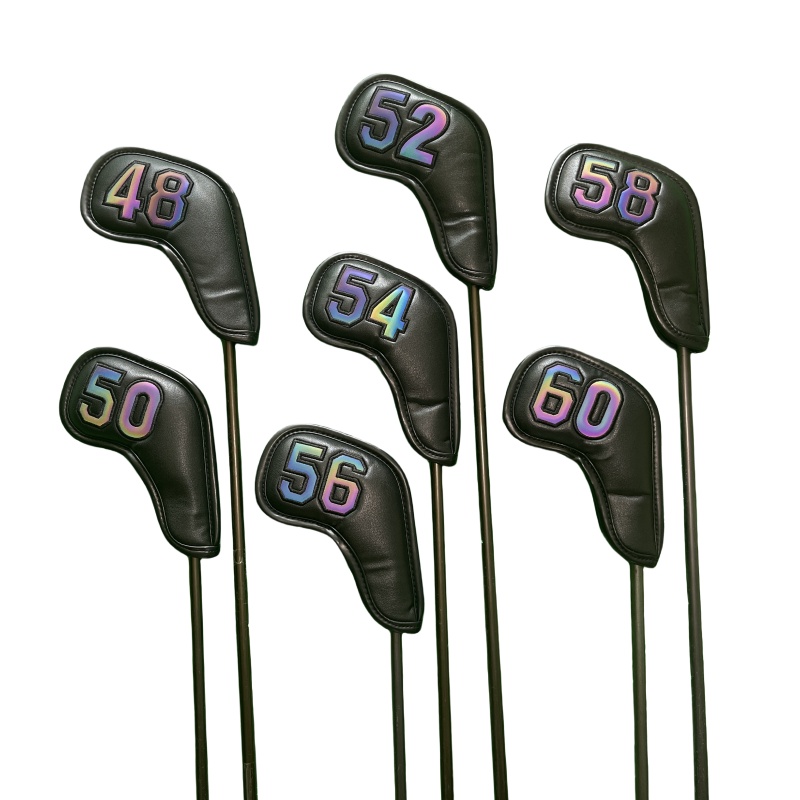 Golf Wedge Head Covers Magneet Close Cover Wiggen Headcovers Nummers 48 50 52 54 56 58 60 Graden Wit/zwart Golf Iron Cover