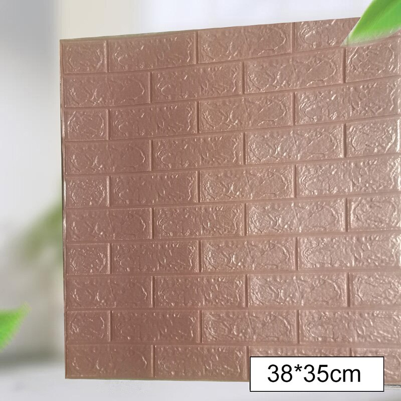 3D Wall Stickers Self Adhesive Foam Brick Room Decor DIY 3D Wallpaper Wall Decor Living Wall Sticker For Kids Room: G307924