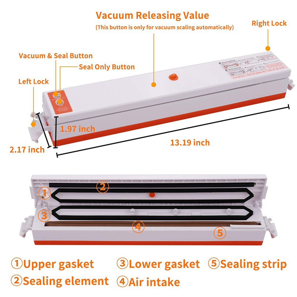 Kitchen Machine Film Sealer Vacuum Packer For Dry Pumping Most Popular Products Preservation Food Lock Fresh Film Vacuum Sealer
