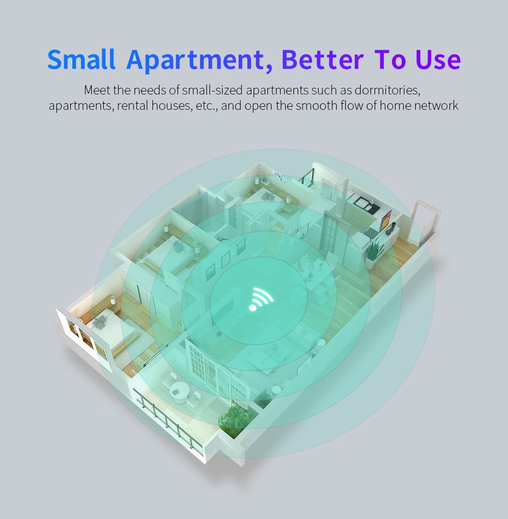 COMFAST CF-WR613N V1Wireless Router 300Mbps Fast Internet Desktop Wall-mounted WiFi Large Apartment Home Use
