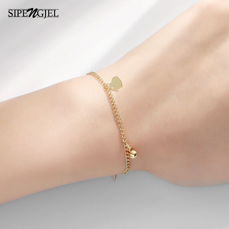 Fashoin Star moon heart Geometric Adjustable Charm Bracelet gold chain bracelet For Women and girl Jewelry