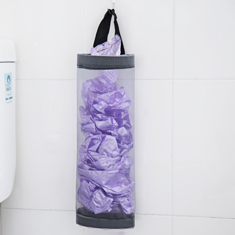 Home Grocery Bag Holder Wall Mount Plastic Bag Dispenser Hanging Storage Trash Garbage Bag For Household Kitchen Supplies