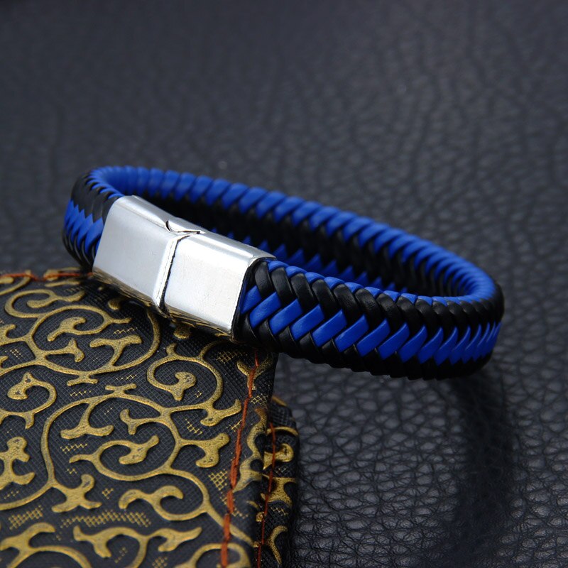 nouvelle Punk Rock Style Trengy bijoux aimant à la main dames Bracelet en cuir hommes accessoires Couple