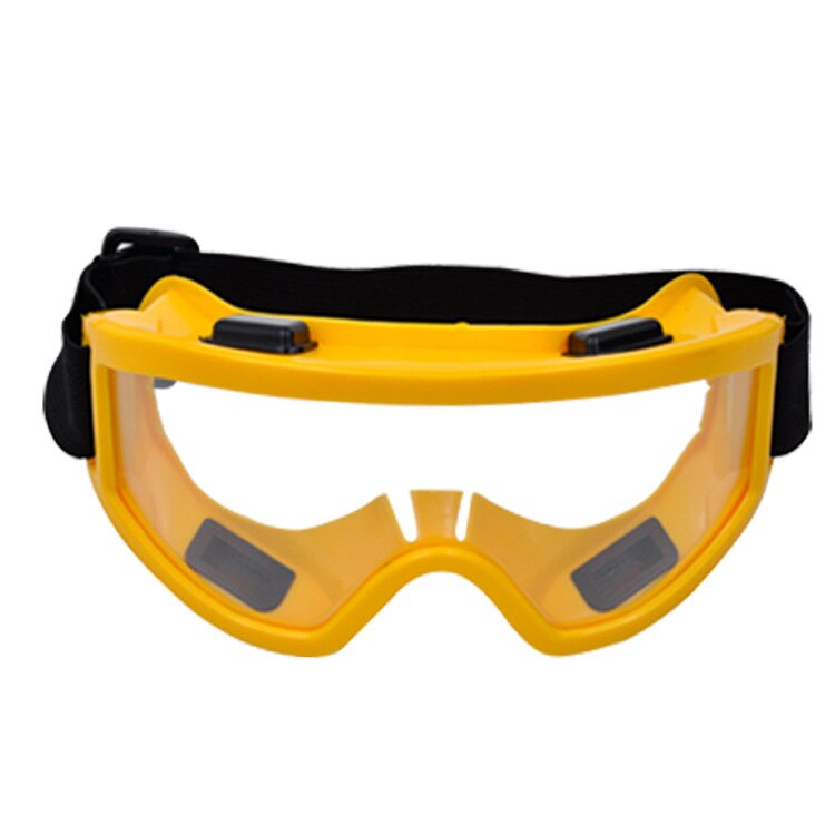 Gennemsigtige beskyttelsesbriller anti-stænk stødsikker arbejdsbeskyttelsesbriller til tømrerrytter øjenbeskytter: Gul