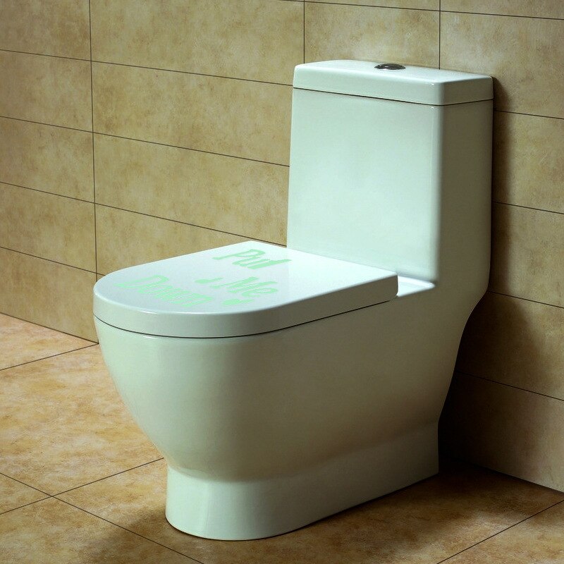 Zet me neer glow in the dark toilet sticker