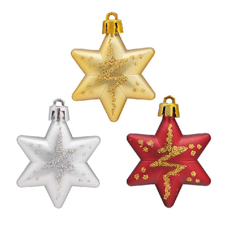 5pcs Christmas Tree Toppers Decorations Baubles Xmas Wedding Ornament DIY Peach Hearts