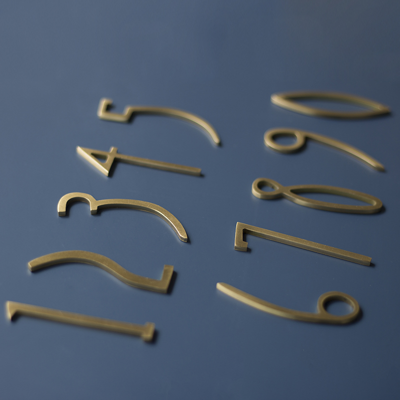 Golden Brass Numbers Decoratieve Muur Deur Nummers Deur Platen Cijfers Slaapzaal Hotel Home Adres Teken 0-9