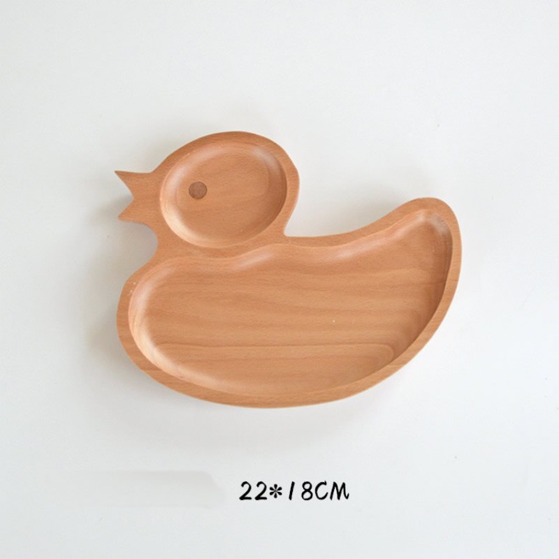 Dessin animé mignon animaux plaque en bois cuisine créative enfants aiment les plats en bois