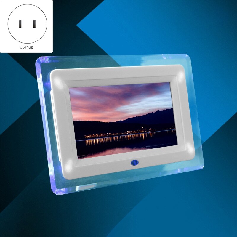 Digital Photo Frame,Ultra-Thin Portable 7 Inch Electronic Frame HD Electronic Photo LED Lcd Screen White