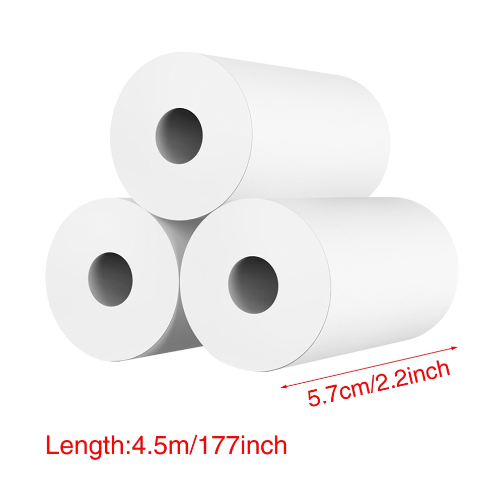 10rolls White Smooth Kids Camera Portable Thermal Printing Paper Students Accessories Wood Pulp Universal Instant Print