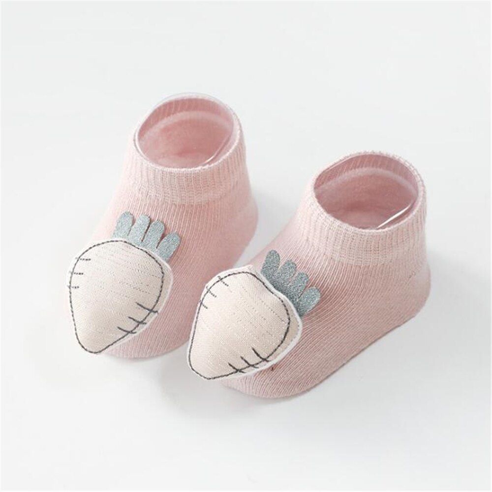 Baby Socks Cartoon Animal Newborn Cotton Socks Anti Slip Floor Socks Autumn Winter Socks for Children Baby Boy Girl Infant Socks: Carrot