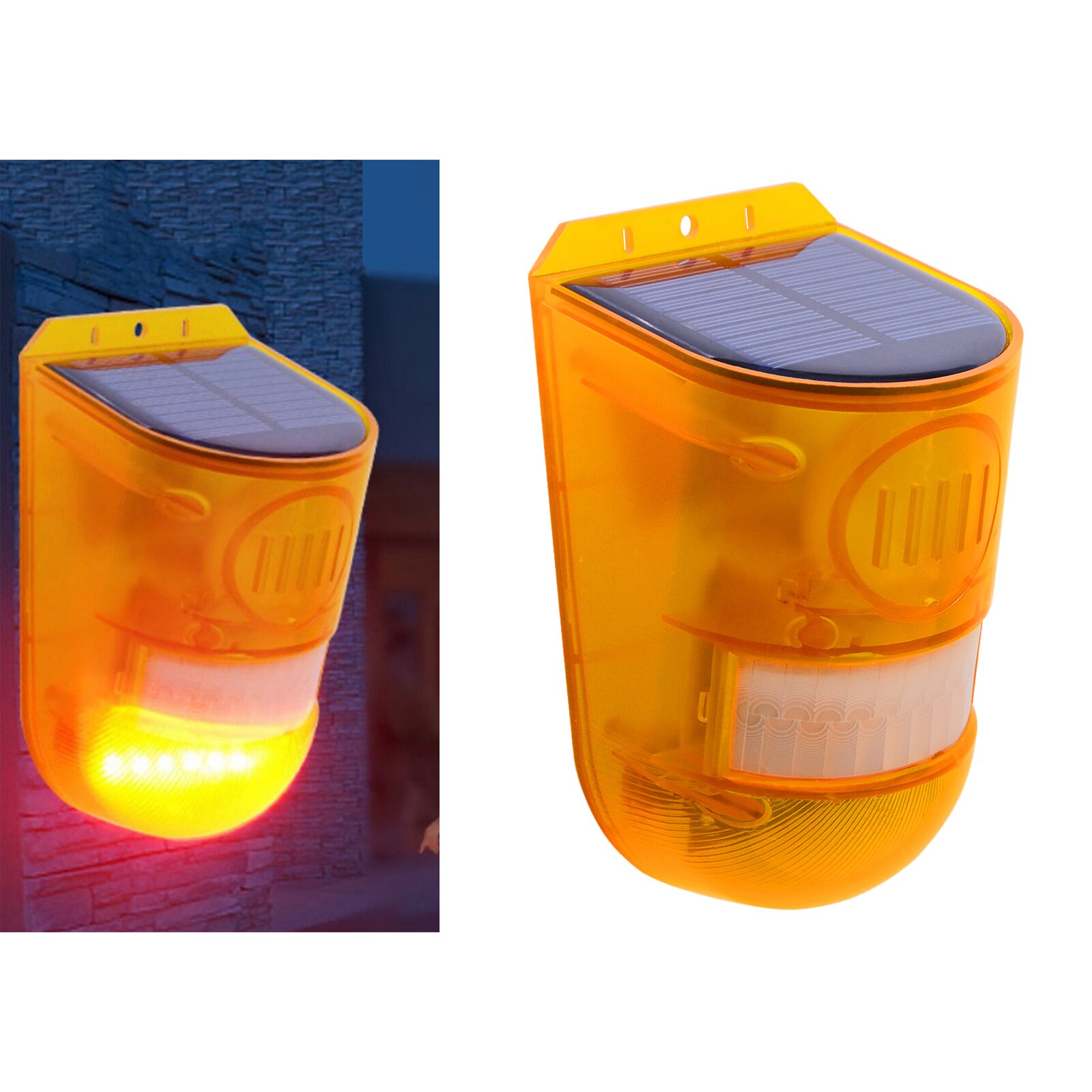 Solar Strobe Light Motion Detector Solar Alarm Light Sound Security Lamp