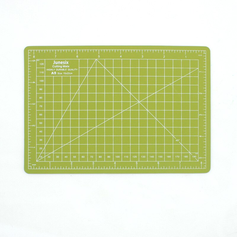 A5 Model Snijden Pad Papier Snijden Pad A5 Dubbelzijdige Snijplank Auto Healing Pvc Rubber Stempel Graveren Pad schaal Plaat: Matcha green