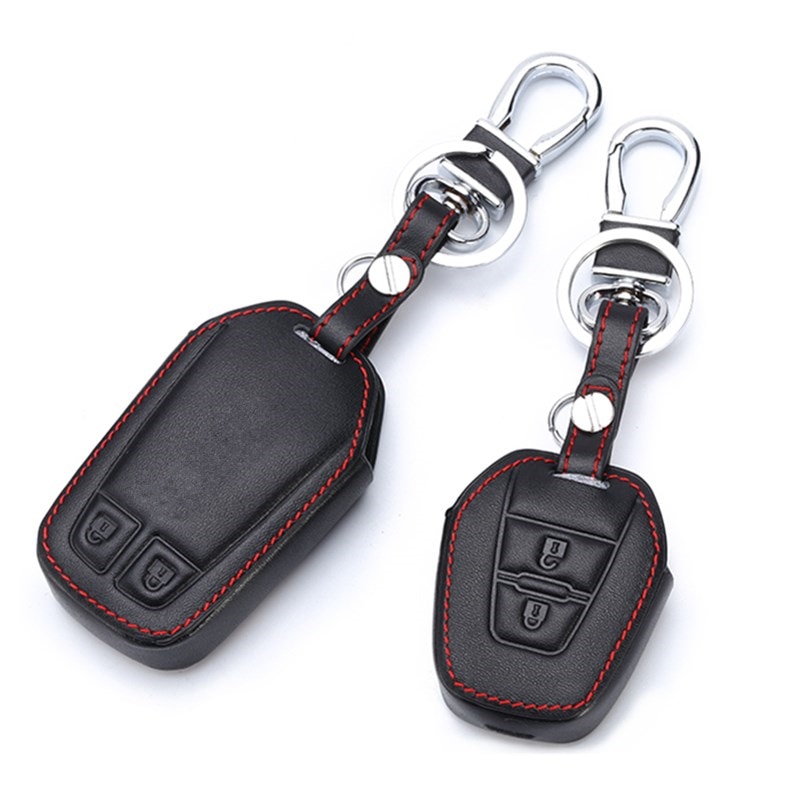 Til isuzu / isuzu d-max / mu-x bilnøgle shell protecor nøglering bil styling 1 stk bilnøgle etui cover læder holder kæde