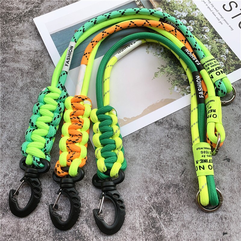 Landyard Mixed Color Phone Chain Nylon Strips Premium Hand Made Lanyard Personality Accessories Bag Strap Trousers Decoration