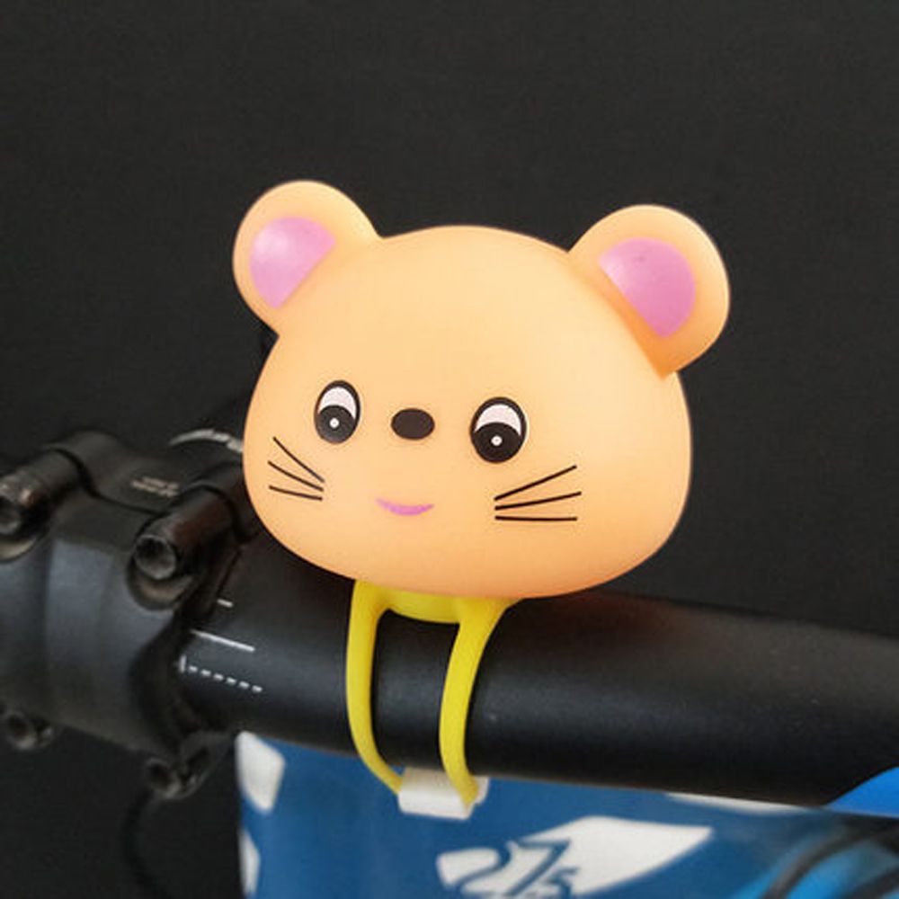 Riding Cartoon Ring Bell Sound Alarm Animal Air Horn Bicycle Horn Bicycle Ring Bell Bicycle Head Light Bell Kids Bike Bell: PURPLE