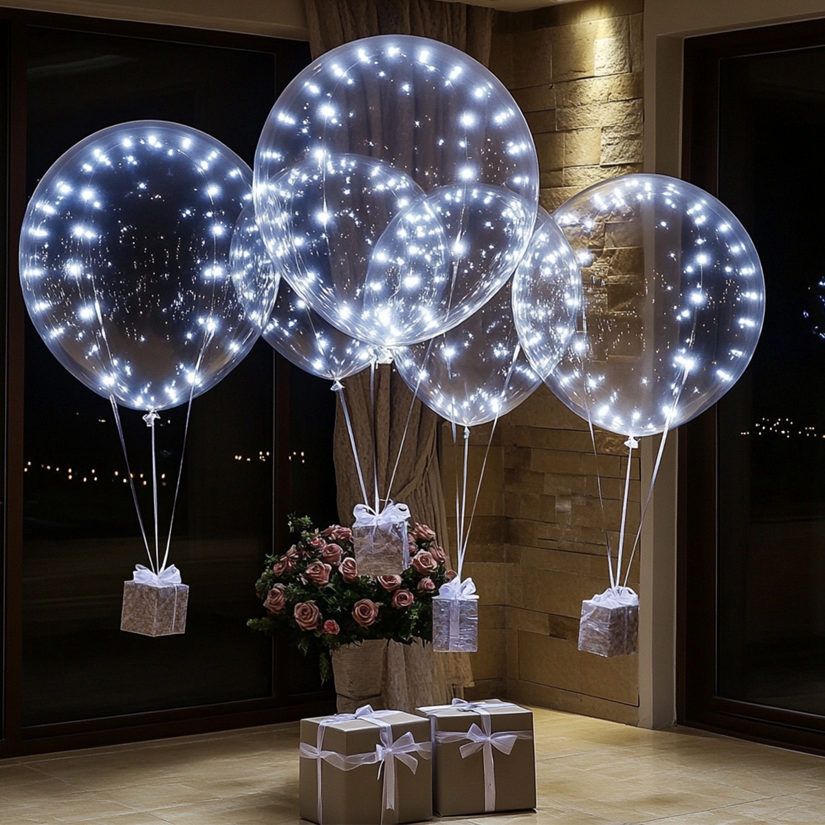 10 STKS LED Light Up Ballonnen Glow in The Dark Transparante Led Bobo Ballonnen met Lichtsnoer voor Verjaardag Bruiloft Decor