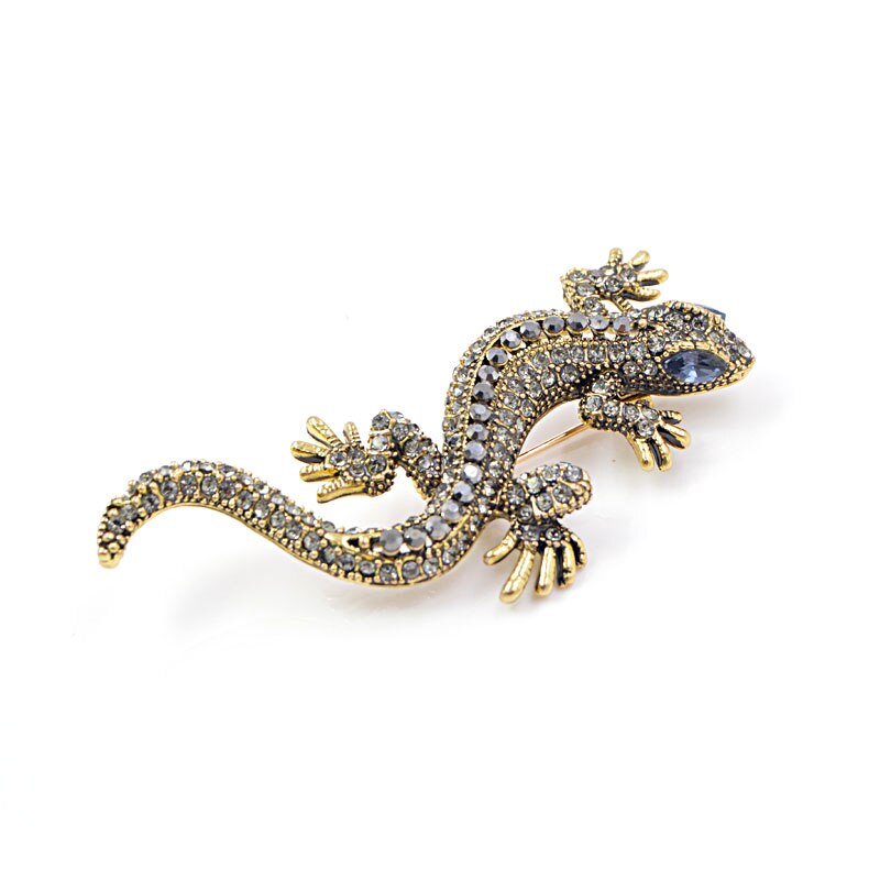 CINDY XIANG 2 Farben Erhältlich Strass Lizard Broschen Vintage Tier Brosche Pin Volle Strass Inlay Anzug Zubehör