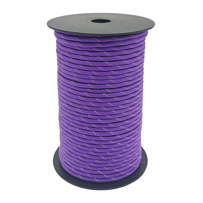 Paracord reflectante para acampar al aire libre, cuerda de paracaídas multifunción de 100M, 4mm, 7 hebras: 8