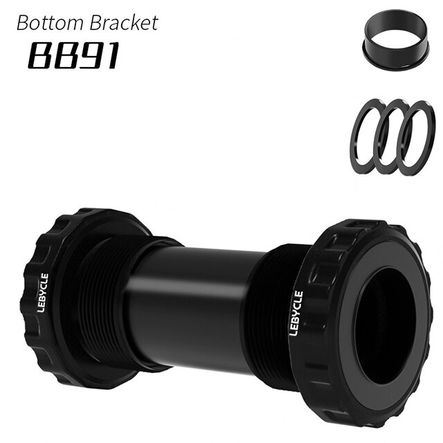 ZTTO BB91-Juego de soporte inferior para bicicleta, con rosca sellada tipo 68, 73mm, carcasa BSA68 de 24mm, eje spline para bicicleta de montaña y carretera, soporte inferior para bicicleta: black