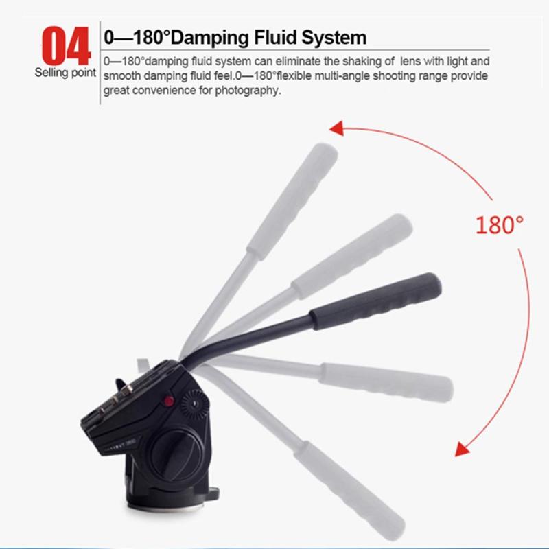 Kingjoy VT-3510 panoramique trépied tête hydraulique fluide vidéo tête pour trépied monopode support de caméra support Mobile reflex numérique