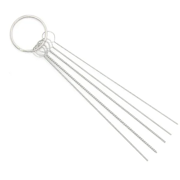 Kits de limpieza de cables para coche, motocicleta, ciclomotor, Scooter, ATV, chorros de carburador, herramienta de limpieza, chorro de suciedad de carbono, agujas de cepillos para quitar: Champán