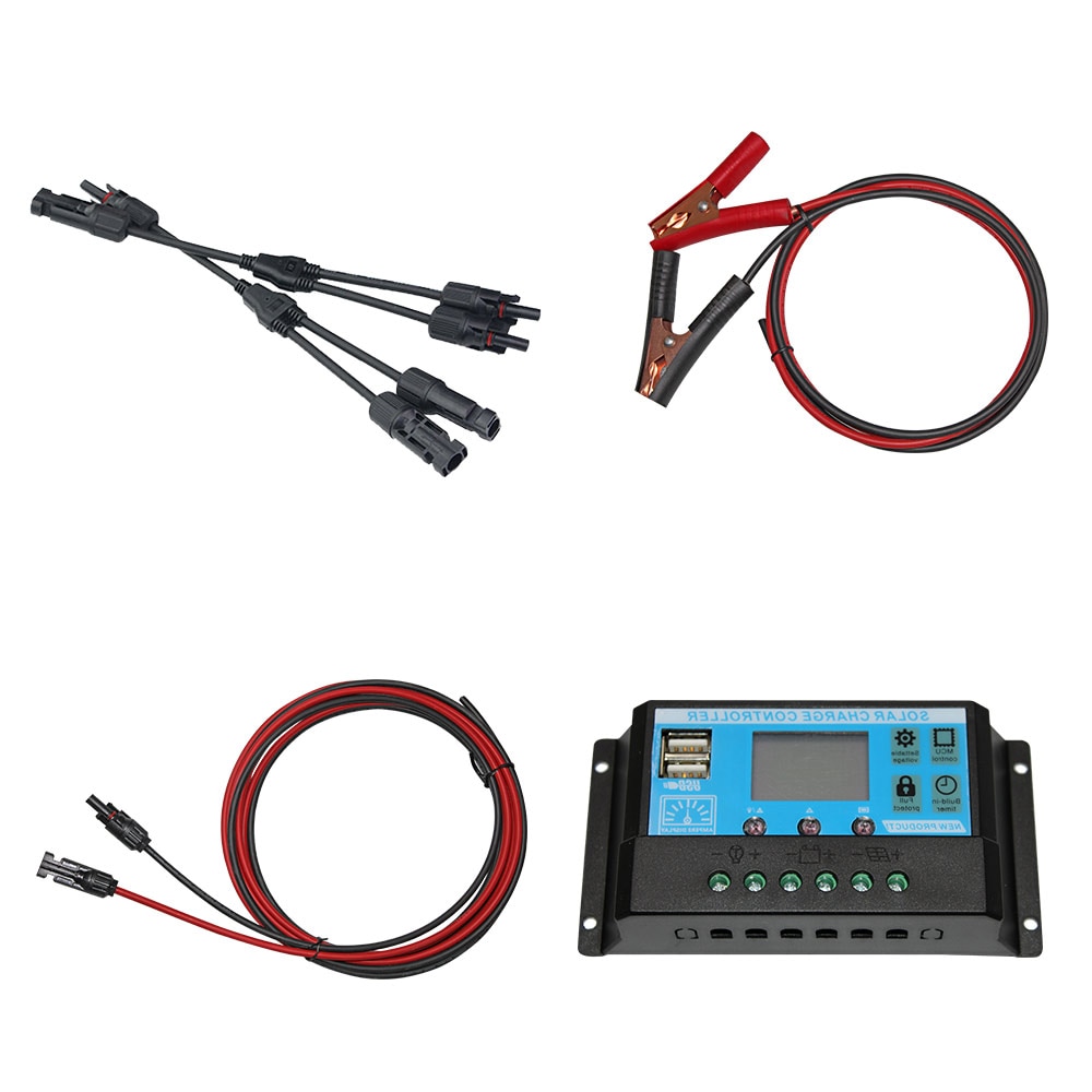 flexible solar panel 12v 24v solar power system 10A 20A 30A solar regulator PWM solar charge controller