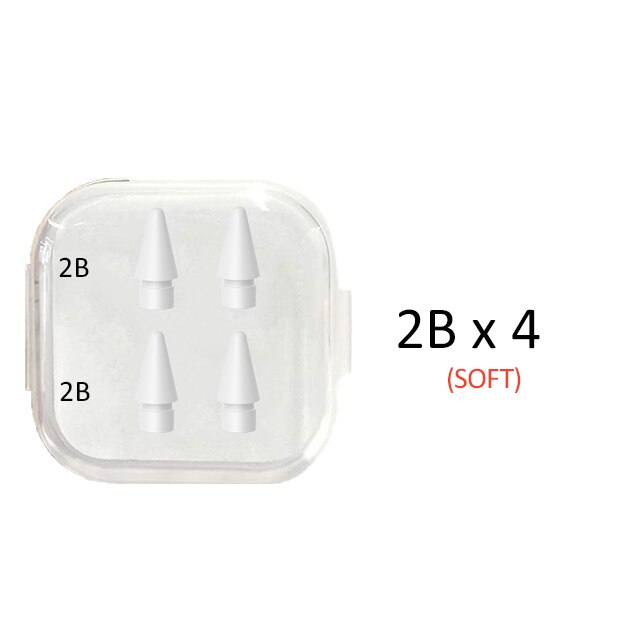 Punte a matita per Apple Pencil 1a/2a generazione, punta 4/6/12PCS per pennino Apple Pencil per iPad Stylus, 2B/HB sia morbido che duro: 2Bx4