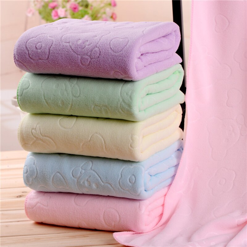 Toallas de baño con estampado de oso, toalla de playa de 70x140cm, tela de microfibra, toallas de baño rectangulares, decoración lavable, novedad