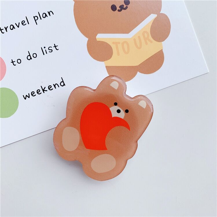 Universal Cute Glue Foldable Finger Ring Holder Phone Socket Grip tok For IPhone Xiaomi Huawei Mobile Holder Stand Mount Bracket: 17