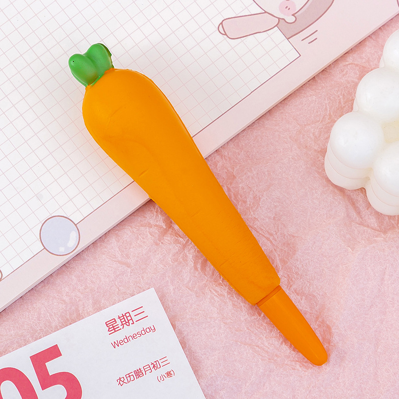 Stress Relieve Gel Pens Kawaii Rabbit Squishy Foam Signature Pens Cute Roller Pens for School Korean Stationery Office Supplies: light yellow