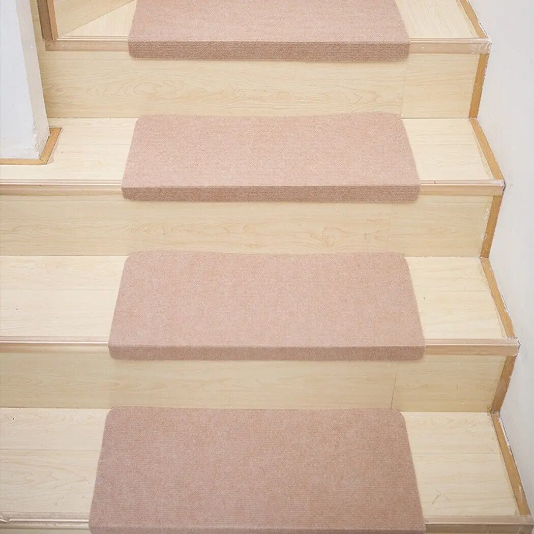 2 Stuks Antislip Zelfklevende Trap Matten Trap Stap Tapijt Cover Zelfklevende Houten Trap Tapijt Thuis stap Matten Home Decor Tapijt