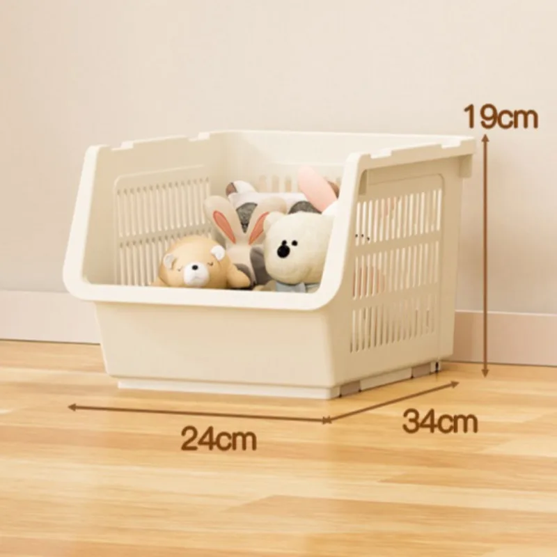 Kitchen Stackable Basket High-capacity Household Multi-layer Rack Durable And Sturdy Bathroom Shelves Storage Basket Stackable