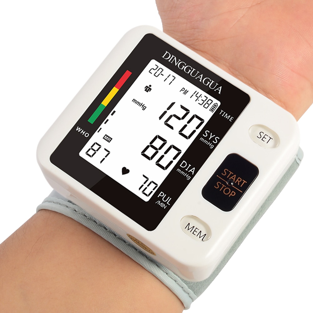 Pols Elektronische Bloeddrukmeter Automatische Digitale Bloeddrukmeter Meter Monitor Hartslagmeter Draagbare Tonometer Bp