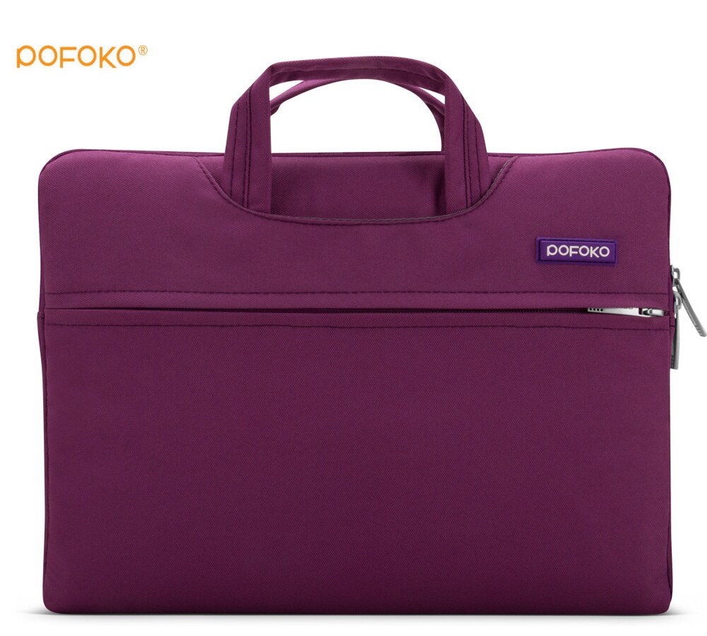 POFOKO brand Nylon waterproof Laptop Tablet Sleeve Carry Case Cover Bag Pouch For Apple Ipad Pro 12.9" inch: Purple