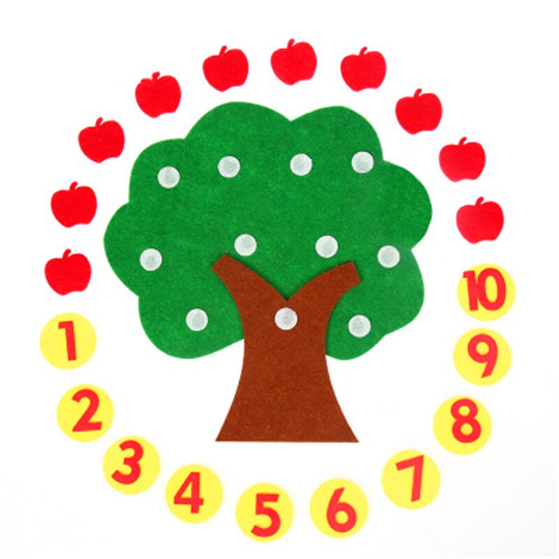 Baby Onderwijs Speelgoed Apple Bomen Intelligentie Kleuterschool Diy Weave Doek Vroeg Leren Onderwijs Speelgoed