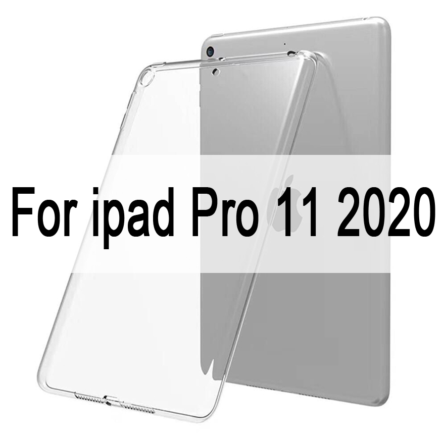 Case For iPad 10.2 MiNi 2 3 4 5 TPU Transparent Silicone Shockproof Cover For iPad Pro 10.5 Air 1 2 Back Case: For Pro 11 2020