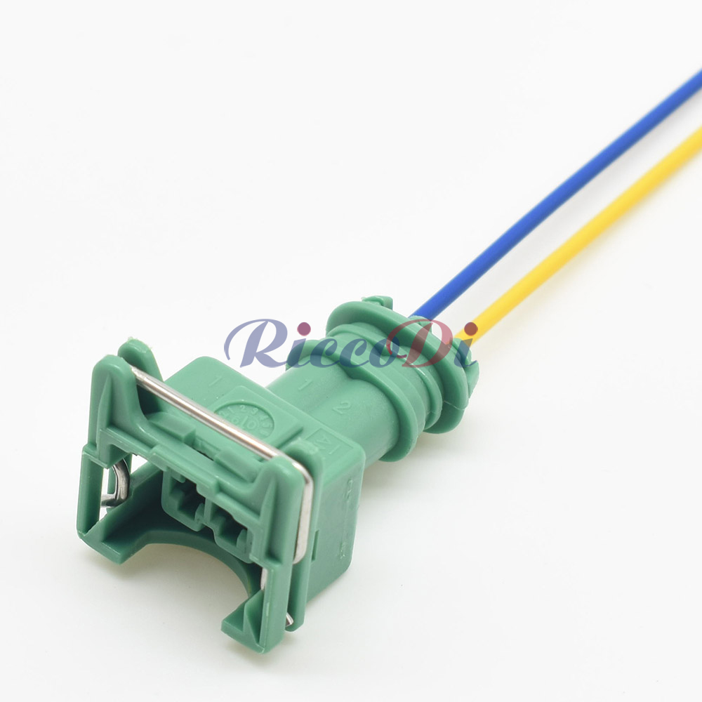 1 set 2-pins EV1 auto-brandstofinjector-stekkerconnector Junior Power Timer JPT Jetronic-kits 282189 -1 Voor auto groen blauw geel grijs: groen
