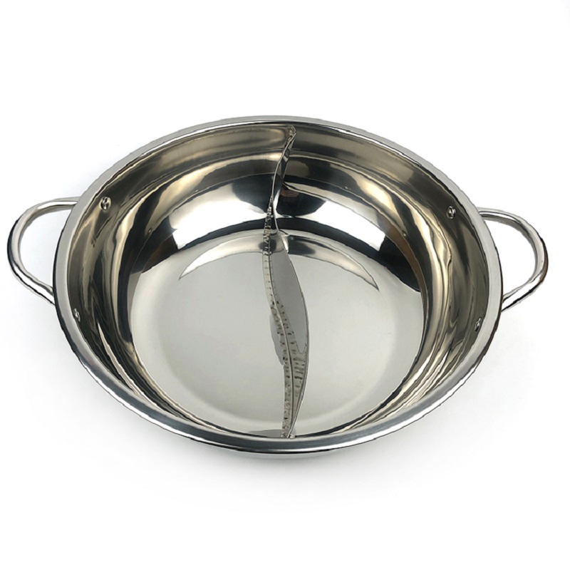 Cooking pot 26-36cm inox pot 2grid soup stainless steel Fondue Pot Coup pot Cookware